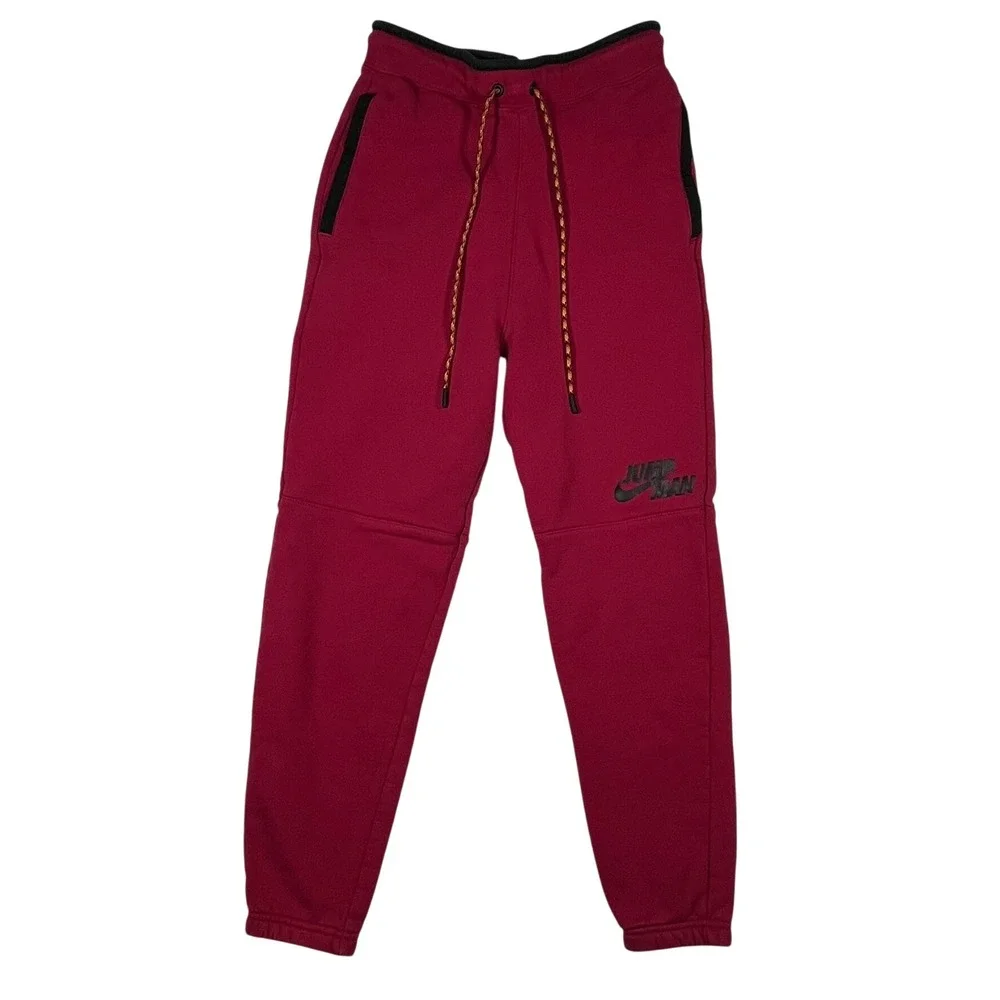 Jordan‎ Sweatpants Mens Small Red Jumpman Fleece Joggers DJ0260-652